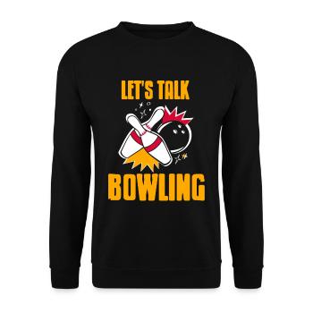 Lets talk bowling - Unisex Sweatshirt - black - Front - Alina (178cm) & Michal (187cm)