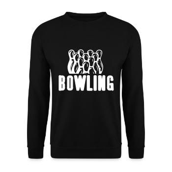 Bowling - Unisex Pullover - Schwarz - Vorne - Alina (178cm) & Michal (187cm)