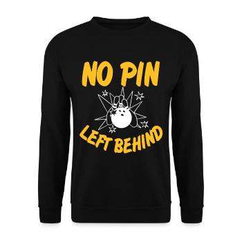 No pin left behind - Unisex Sweatshirt - black - Front - Alina (178cm) & Michal (187cm)
