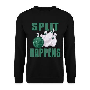 Split Happens - Unisex Pullover - Schwarz - Vorne - Alina (178cm) & Michal (187cm)