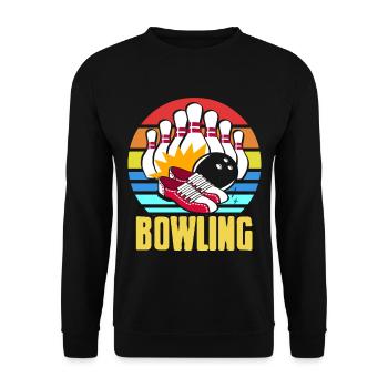 Bowling Ball Team - Unisex Sweatshirt - black - Front - Alina (178cm) & Michal (187cm)