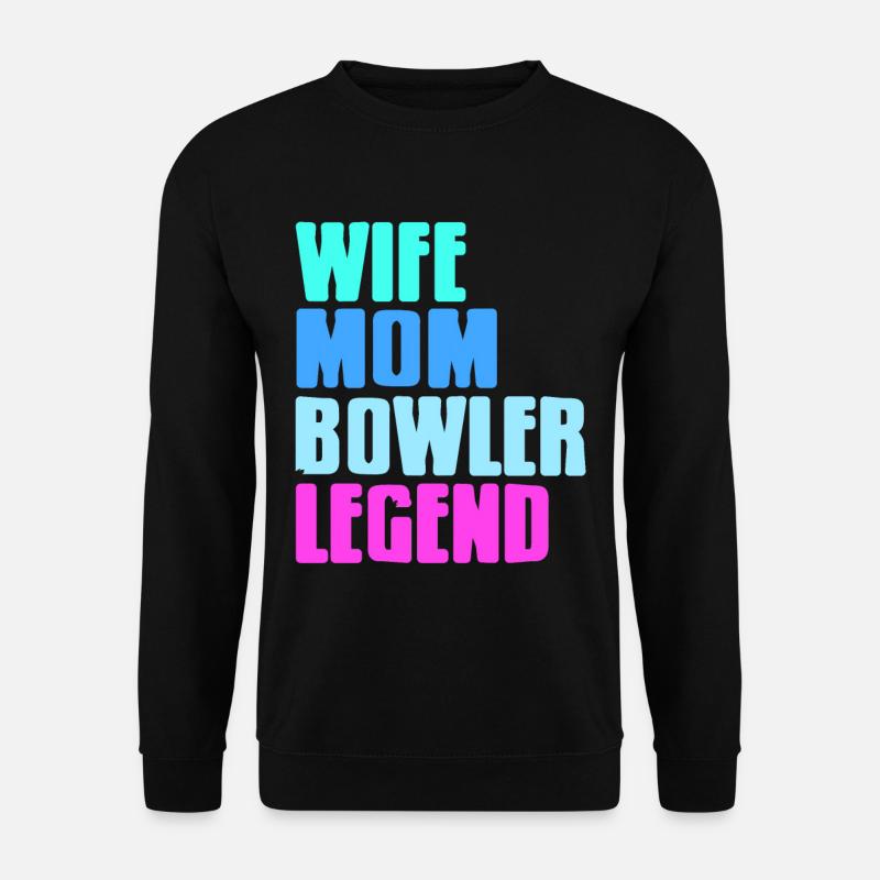 Wife mom Bowler Legend - Unisex Sweatshirt - black