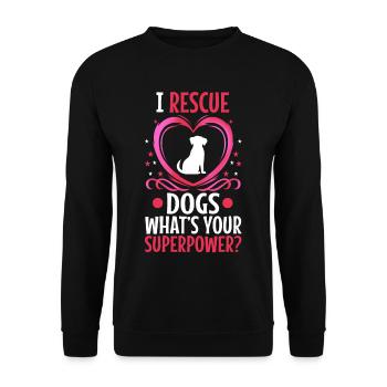 Je sauve les chiens quel est votre super-pouvoir - Sweat-shirt Unisexe - noir - Devant - Alina (178cm) & Michal (187cm)