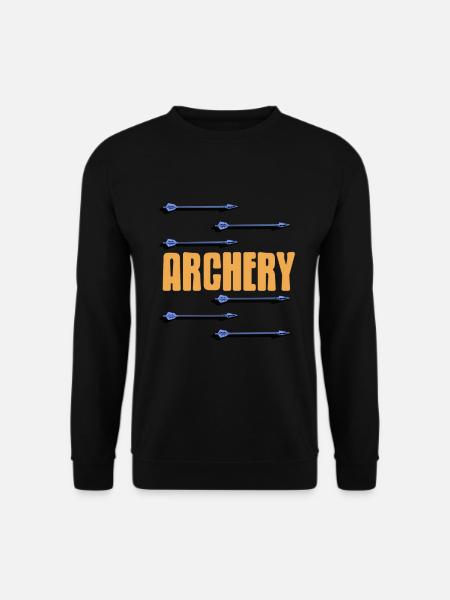 Archery with bow and arrow - Unisex Sweatshirt - black