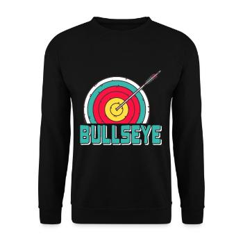Ziehlen und schießen - Bullseye - Unisex Pullover - Schwarz - Vorne - Alina (178cm) & Michal (187cm)