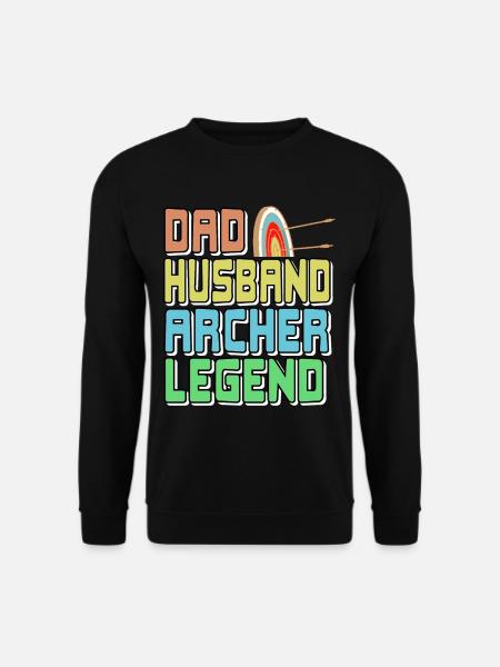 Dad Husband Archer Legend - Unisex Sweatshirt - black