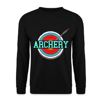 Tir à l’arc Sagittaire - Sweat-shirt Unisexe - noir - Devant - Alina (178cm) & Michal (187cm)