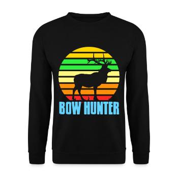 Bow Hunter - Unisex Pullover - Schwarz - Vorne - Alina (178cm) & Michal (187cm)