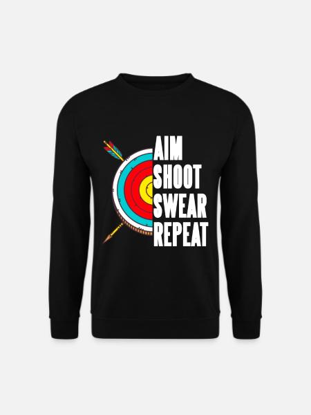 Aim Shoot Swear Repeat - Unisex Sweatshirt - black