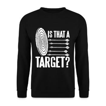 Archer - Est-ce une cible ? - Sweat-shirt Unisexe - noir - Devant - Alina (178cm) & Michal (187cm)