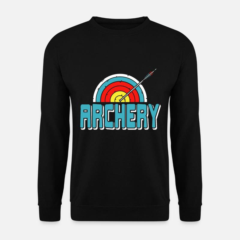 Archery with arrow and target - Unisex Sweatshirt - black