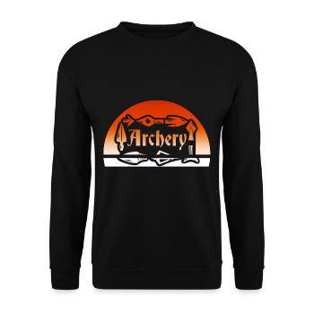Arc et flèche Archer à l’arc - Sweat-shirt Unisexe - noir - Devant - Alina (178cm) & Michal (187cm)