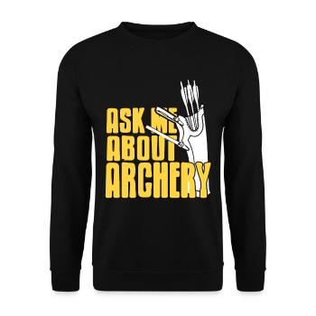 Posez-moi des questions sur le tir à l’arc - Sweat-shirt Unisexe - noir - Devant - Alina (178cm) & Michal (187cm)