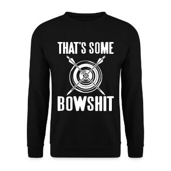 Bogenschießen - Thats some Bowshit - Unisex Pullover - Schwarz - Vorne - Alina (178cm) & Michal (187cm)