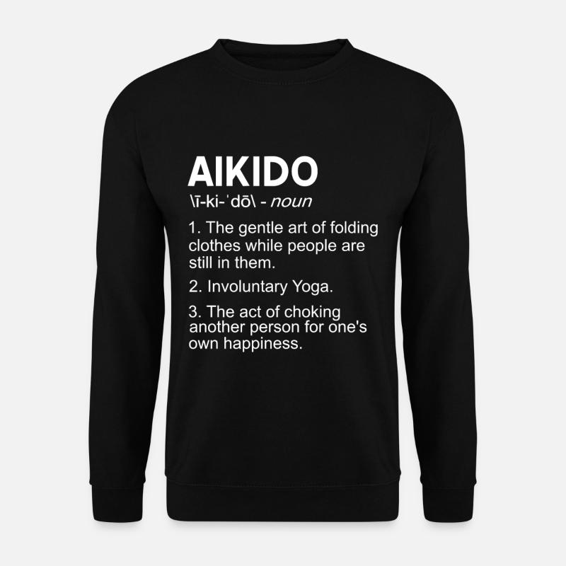 Explication de l’Aïkido drôle - Sweat-shirt Unisexe - noir