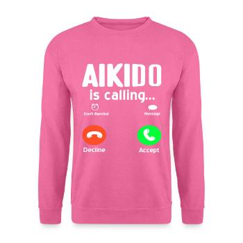 Aikido is calling - Unisex Pullover - Pink - Vorne