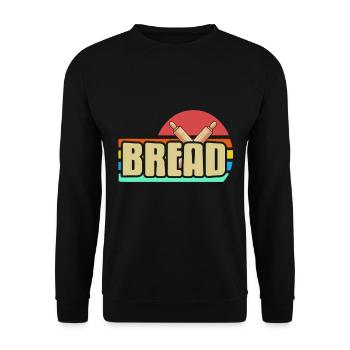 Baking bread - Bread - Unisex Sweatshirt - black - Front - Alina (178cm) & Michal (187cm)