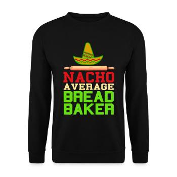 Nacho a verage bread baker - Unisex Sweatshirt - black - Front - Alina (178cm) & Michal (187cm)