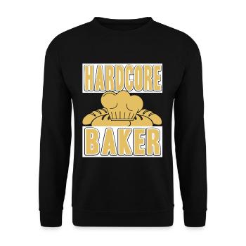 Hardcore Baker - Unisex Sweatshirt - black - Front - Alina (178cm) & Michal (187cm)