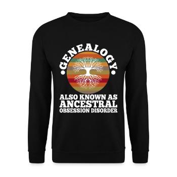 Ancestral obsession disorder - Unisex Sweatshirt - black - Front - Alina (178cm) & Michal (187cm)