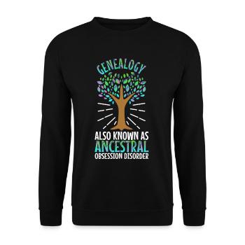 Ancestral obsession disorder - Unisex Sweatshirt - black - Front - Alina (178cm) & Michal (187cm)