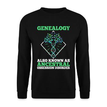 Ancestral obsession disorder - Unisex Sweatshirt - black - Front - Alina (178cm) & Michal (187cm)