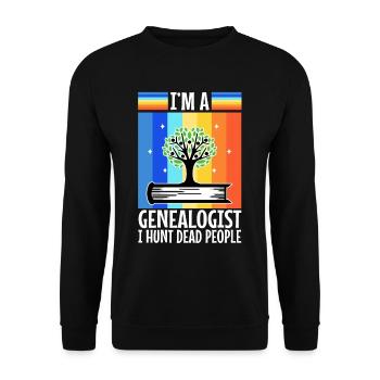I hunt dead people - Unisex Sweatshirt - black - Front - Alina (178cm) & Michal (187cm)