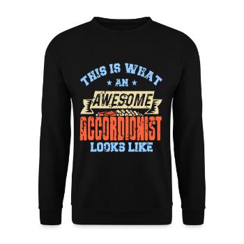 Voici à quoi ressemble un accordéoniste génial - Sweat-shirt Unisexe - noir - Devant - Alina (178cm) & Michal (187cm)