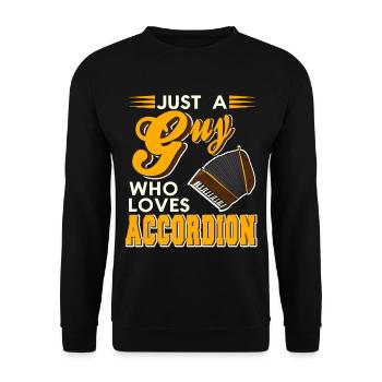 Juste un gars qui aime l’accordéon - Sweat-shirt Unisexe - noir - Devant - Alina (178cm) & Michal (187cm)