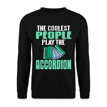 Les gens les plus cool jouent de l’accordéon - Sweat-shirt Unisexe - noir - Devant - Alina (178cm) & Michal (187cm)