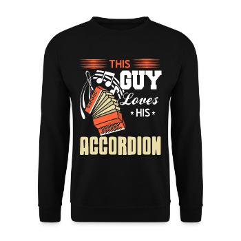Ce gars aime son accordéon - Sweat-shirt Unisexe - noir - Devant - Alina (178cm) & Michal (187cm)