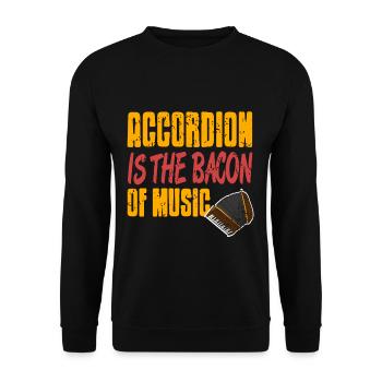 L’accordéon est le bacon de la musique - Sweat-shirt Unisexe - noir - Devant - Alina (178cm) & Michal (187cm)