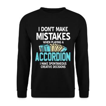 Je ne fais pas d’erreurs en jouant de l’accordéon - Sweat-shirt Unisexe - noir - Devant - Alina (178cm) & Michal (187cm)