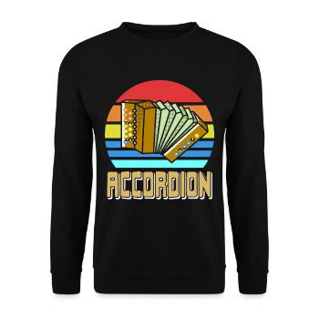 Accordéoniste musique folklorique - Sweat-shirt Unisexe - noir - Devant - Alina (178cm) & Michal (187cm)