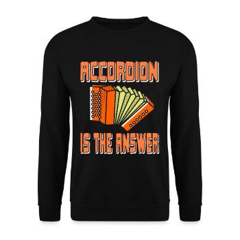 L’accordéon est la réponse - Sweat-shirt Unisexe - noir - Devant - Alina (178cm) & Michal (187cm)