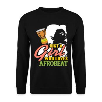 Just a Girl who loves afrobeat - Unisex Pullover - Schwarz - Vorne - Alina (178cm) & Michal (187cm)