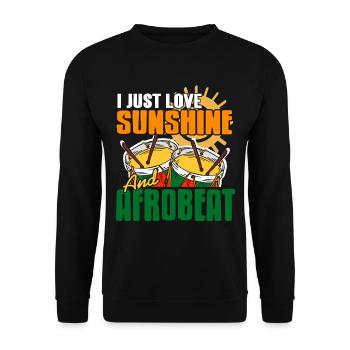 I just love sunshine and afrobeat - Unisex Pullover - Schwarz - Vorne - Alina (178cm) & Michal (187cm)