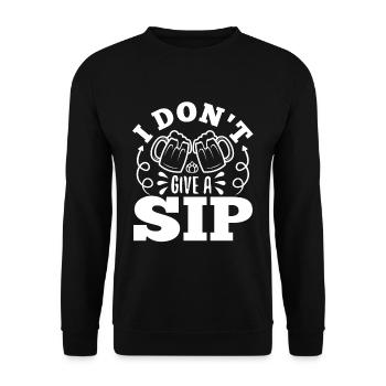 I don't give a sip - Unisex Pullover - Schwarz - Vorne - Alina (178cm) & Michal (187cm)