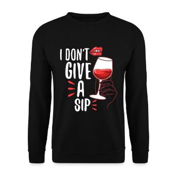Je ne donne pas une gorgée - Sweat-shirt Unisexe - noir - Devant - Alina (178cm) & Michal (187cm)