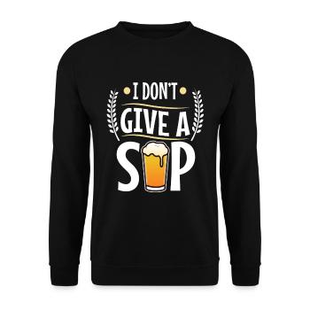 I don't give a sip - Unisex Pullover - Schwarz - Vorne - Alina (178cm) & Michal (187cm)