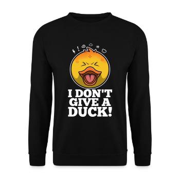 Je m’en fous - Sweat-shirt Unisexe - noir - Devant - Alina (178cm) & Michal (187cm)