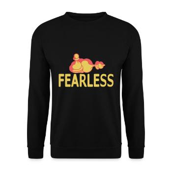 Chess - Fearless - Unisex Sweatshirt - black - Front - Alina (178cm) & Michal (187cm)