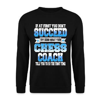 Try what your chess coach told you - Unisex Sweatshirt - black - Front - Alina (178cm) & Michal (187cm)