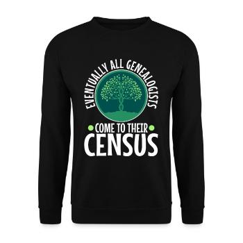 Finalement, tous les généalogistes viennent à leur recensement - Sweat-shirt Unisexe - noir - Devant - Alina (178cm) & Michal (187cm)