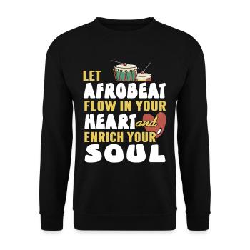 Let Afrobeat flow in your heart ans enrich your - Unisex Pullover - Schwarz - Vorne - Alina (178cm) & Michal (187cm)