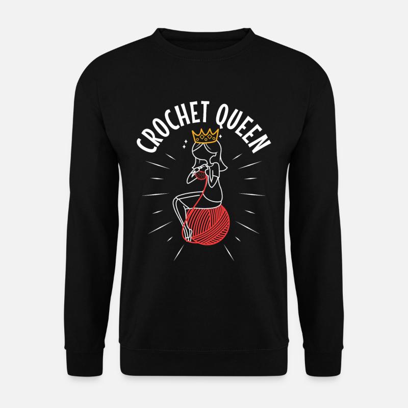 Crochet queen - Unisex Sweatshirt - black