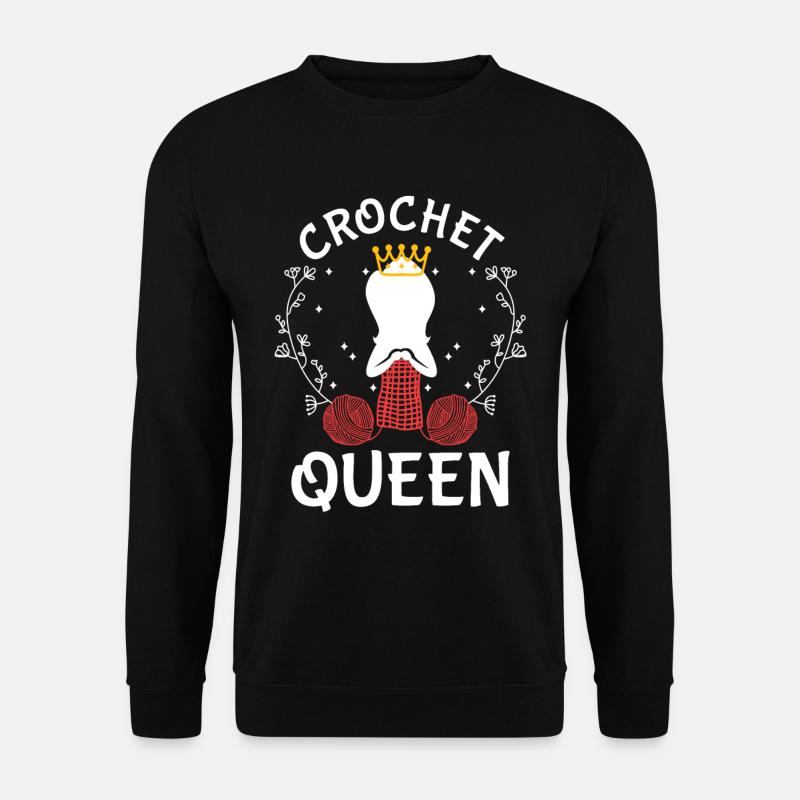 Crochet queen - Unisex Sweatshirt - black