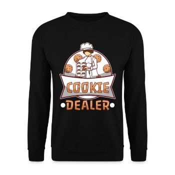 Cookie dealer - Unisex Pullover - Schwarz - Vorne - Alina (178cm) & Michal (187cm)