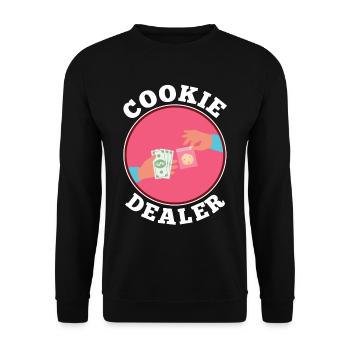 Cookie dealer - Unisex Pullover - Schwarz - Vorne - Alina (178cm) & Michal (187cm)