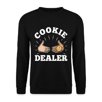 Cookie dealer - Unisex Pullover - Schwarz - Vorne - Alina (178cm) & Michal (187cm)